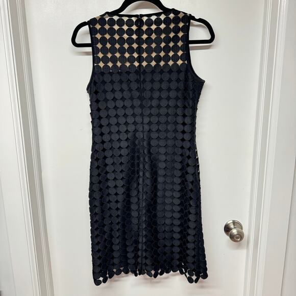 Ralph Lauren LRL Black Melia Dot Lace Sheath Cocktail Dress Size 4 Small - Picture 2 of 8
